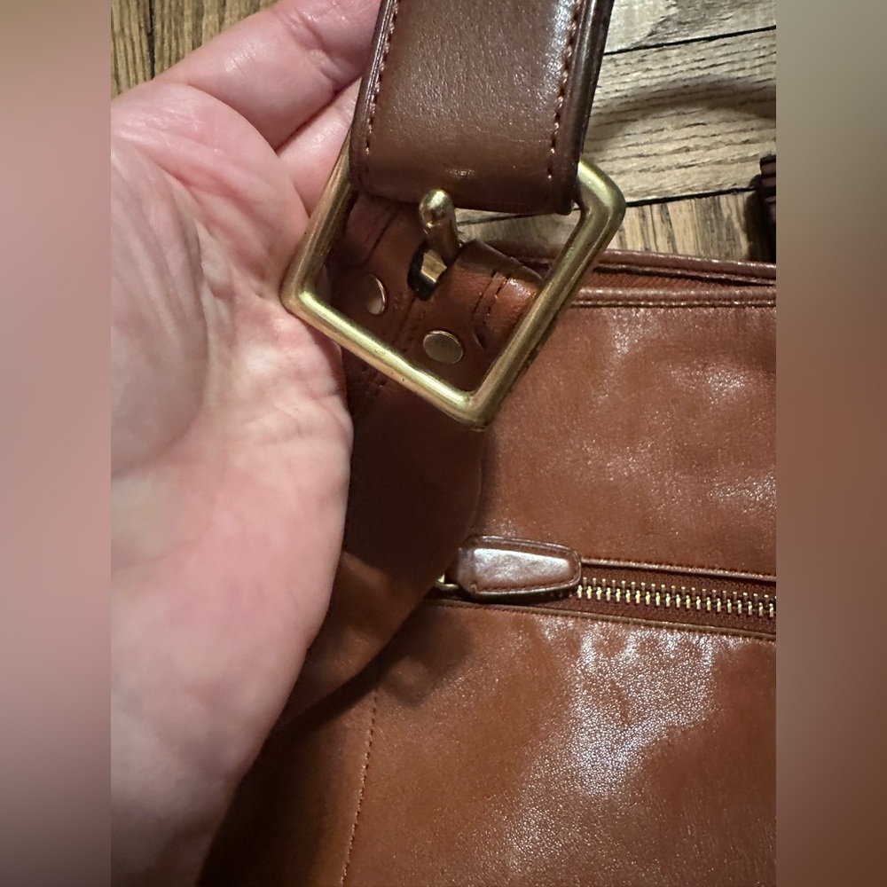 Vintage Coach bag brown leather with tassels - Picture 10 of 12